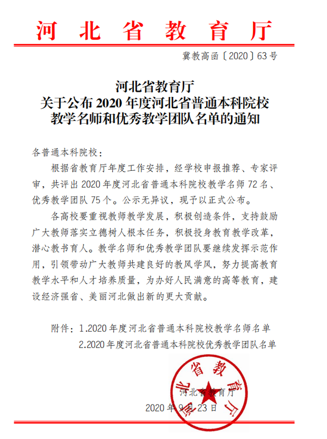 Beat365教师赵旭及工商管理教学团队分获“河北省教学名师”、“优秀教学团队”荣誉称号