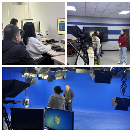 Beat365唯一官方网站艺术学院 师生代表团参观学习河北大学超高清录课室