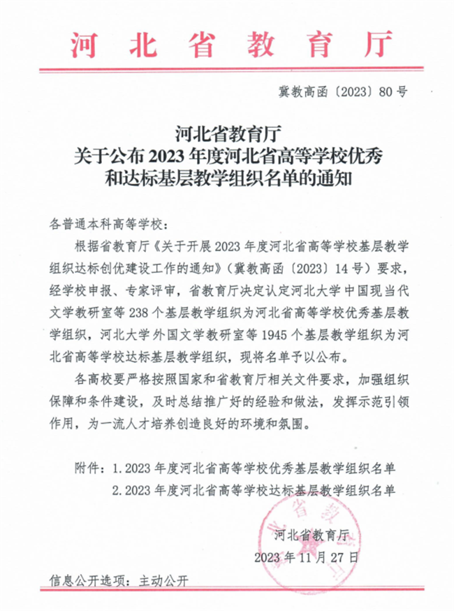 Beat365省级基层教学组织达标创优工作再创新高