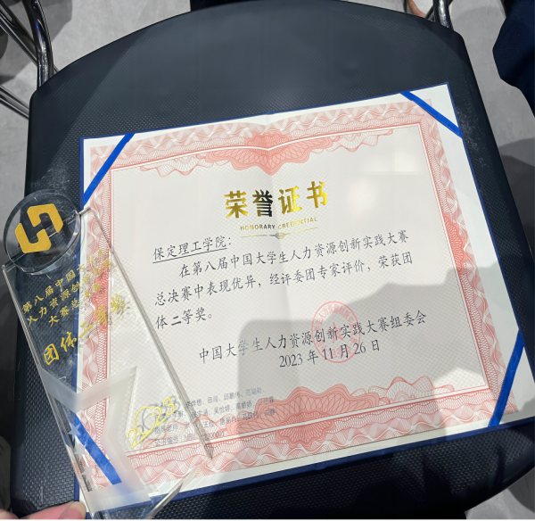 Beat365唯一官方网站‖管理学院‖喜报：热烈庆祝我院人力资源管理专业学生参加第八届HRU中国大学生人力资源创新实践大赛总决赛荣获团体二等奖